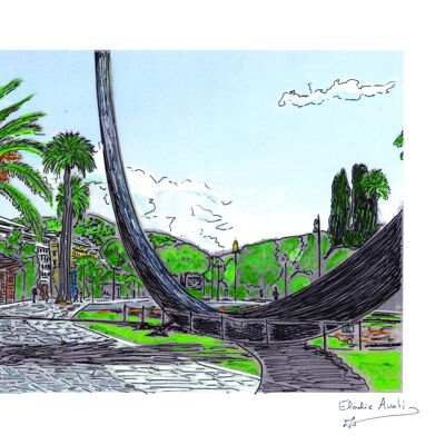 Art Postcard - Nice - Arc de Venet (Albert 1er gardens)