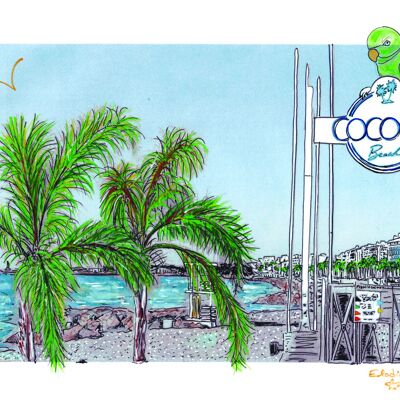 Carte Postale d'Art - Nice - cocoon Beach