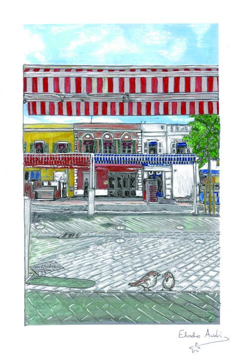 Affiche d'Art - Nice - Le Cours Saleya