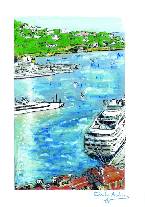 Affiche d'Art - Nice - Le Port