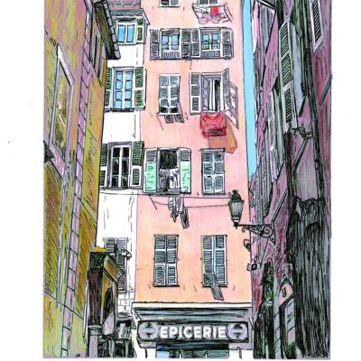 Affiche d'Art - Le Vieux-Nice (détail)