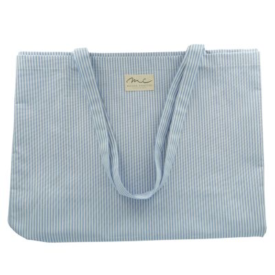 Cabas Chloé à rayures bleu