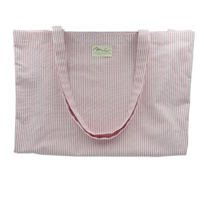 Borsa shopping Chloé con righe rosa