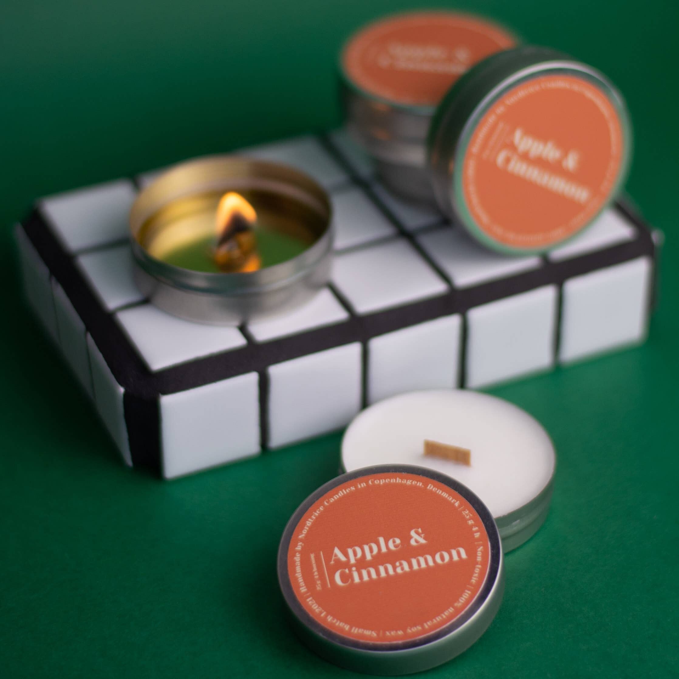 Mini Duftkerzen Soja, Apfel und Zimt