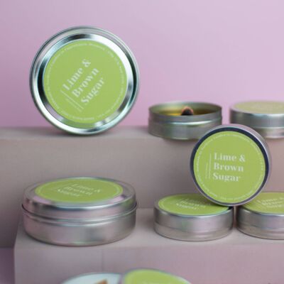 Mini scented soy candles, Lime & Brown Sugar