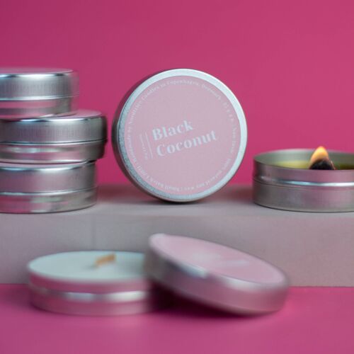 Mini scented soy candles, Black Coconut