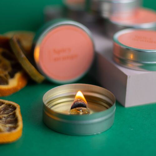Mini scented soy candles, Spicy Orange