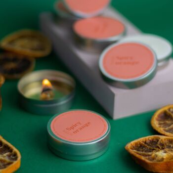 Mini bougies de soja parfumées, Orange épicée 4