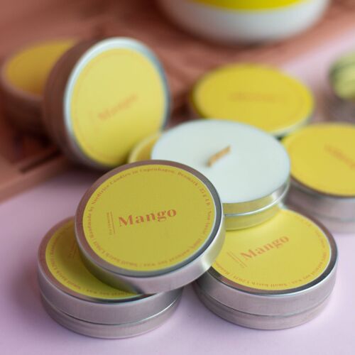 Mini scented soy candles, Mango