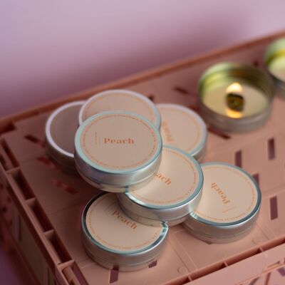 Mini scented soy candles, Peach