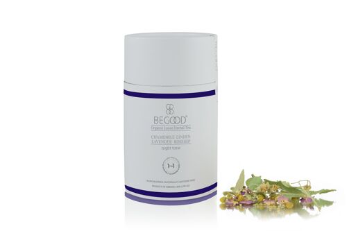 BEGOOD Organic Loose Herbal Tea- Night Time (Chamomile, Linden, Lavender, Rosehip)   30g