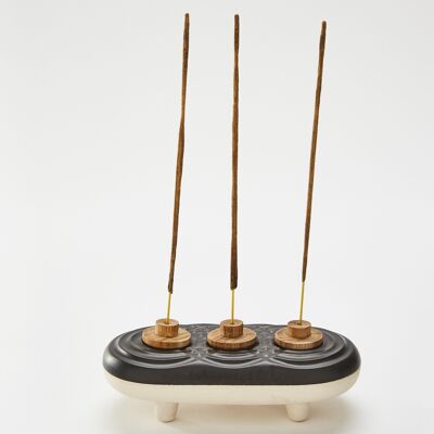 Triple incense holder