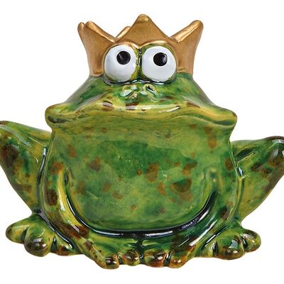 Froschkönig aus Keramik Grün (B/H/T) 7x5x4cm