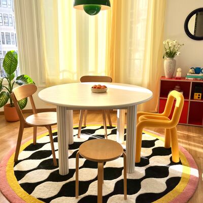 Round Chubby Checker Rug - 200 x 200 cm (Made to order)