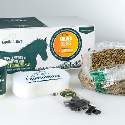 Golden Oldies – 100% Natural Supplement For Older Horses - Starter Pack - 600g