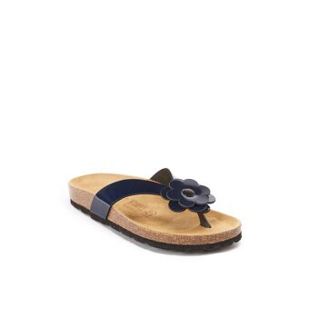 Sandale tongs LENE en éco-cuir bleu pour femme. Code fournisseur MD3107 2