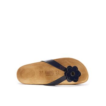 Sandale tongs LENE en éco-cuir bleu pour femme. Code fournisseur MD3107 5