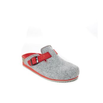 Chausson NOE en feutre gris pour femme. Code fournisseur MI1333 2