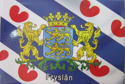 Fridge Magnet Flag with Coats of arms Fryslân