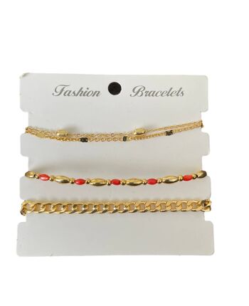 BRACELET TRIPLE PLAQUÉ OR 18 CT POUR LA VENTE EN GROS 2