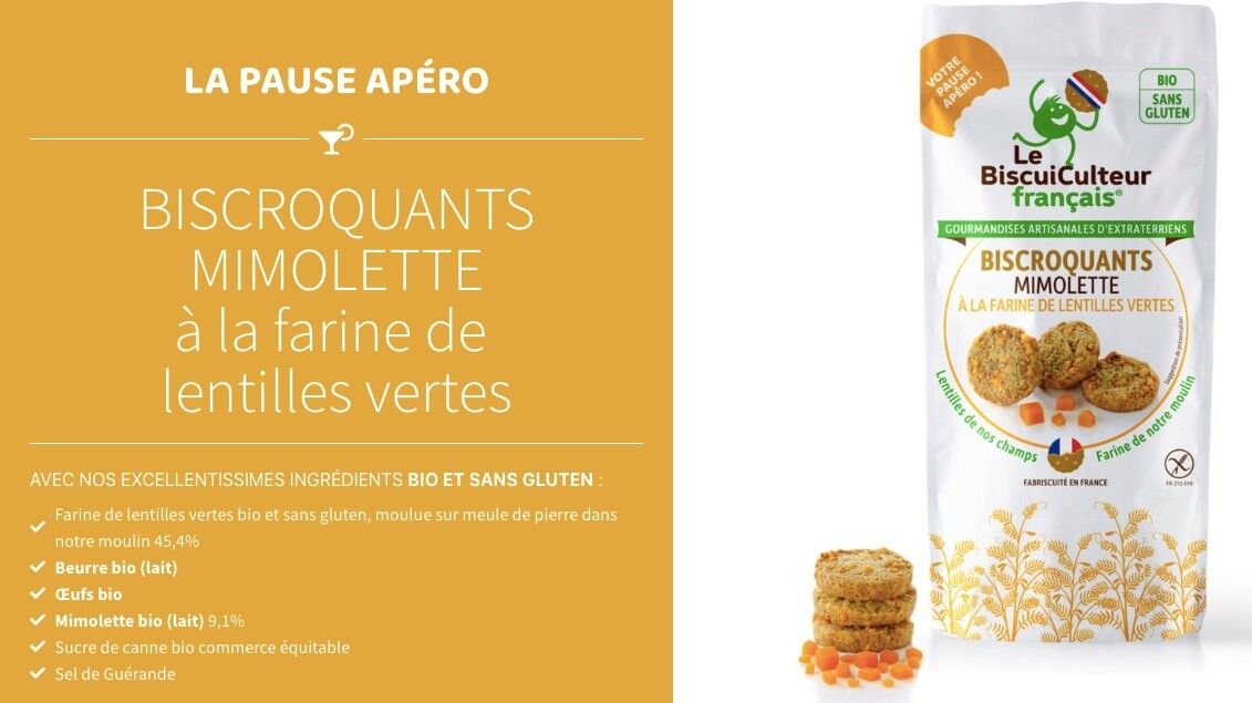Gluten-Free Mimolette Aperitif Biscroquants matured for 6 months