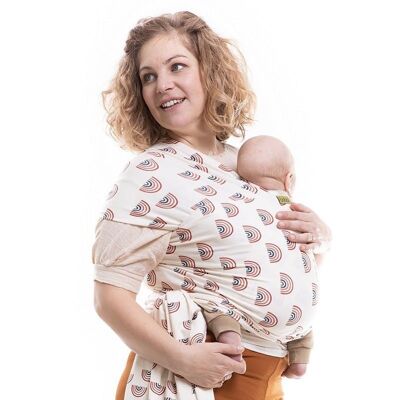 Bamboo viscose babywearing scarf BOBA WRAP SERENITY Rainbows - BOBA