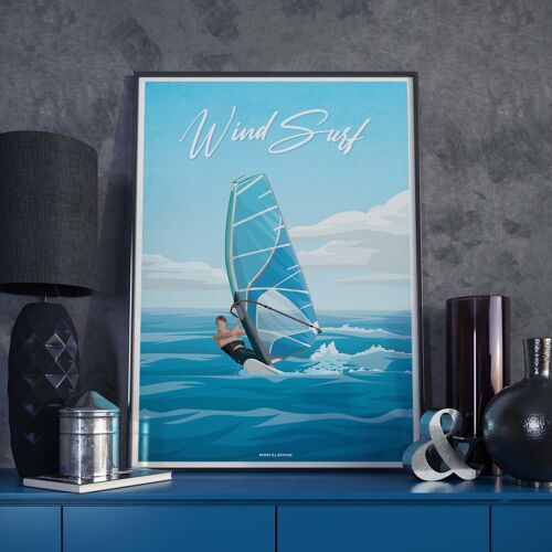 SPORTS NAUTIQUES l Affiche Windsurf - 40 x 60 cm