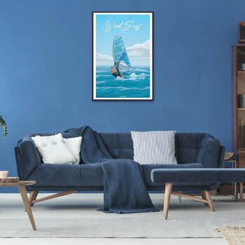 SPORTS NAUTIQUES l Affiche Windsurf - 40 x 60 cm 2