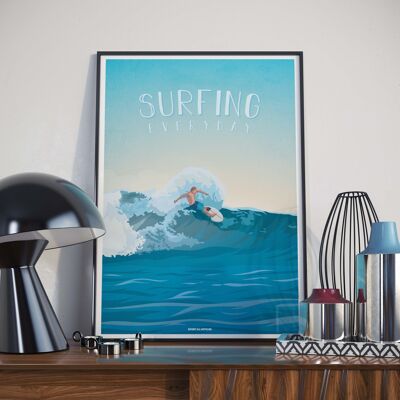 SPORTS NAUTIQUES l Affiche Surf - 40 x 60 cm