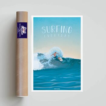 SPORTS NAUTIQUES l Affiche Surf - 40 x 60 cm 3