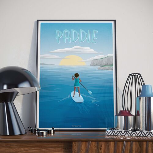 SPORTS NAUTIQUES l Affiche Paddle - 30 x 40 cm