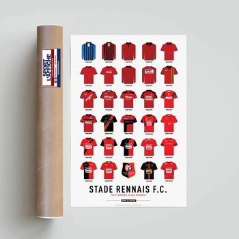 FOOT | Stade Rennais F.C. | Maillots Historiques - 30 x 40 cm 4