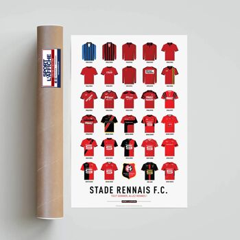 FOOT | Stade Rennais F.C. | Maillots Historiques - 40 x 60 cm 4