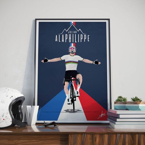 CYCLISME l Julian Alaphilippe Champion du Monde - 30 x 40 cm