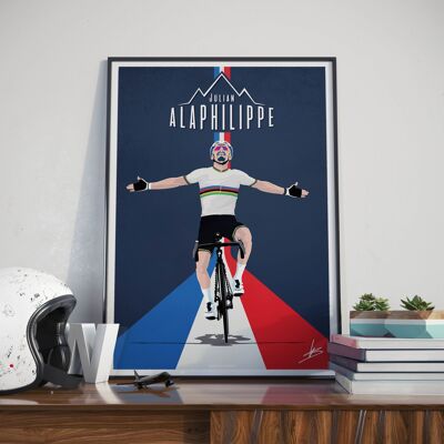 CICLISMO l Julian Alaphilippe Campeón del Mundo - 30 x 40 cm