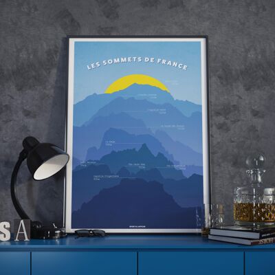 MOUNTAINEERING l French Mythical Summits Poster