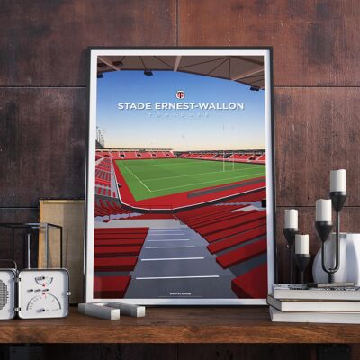 RUGBY | Stade Toulousain Stade Ernest-Wallon - 30 x 40 cm