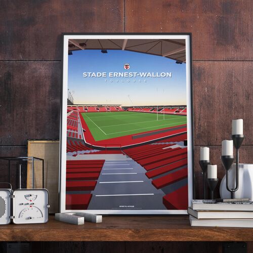 RUGBY | Stade Toulousain Stade Ernest-Wallon - 40 x 60 cm