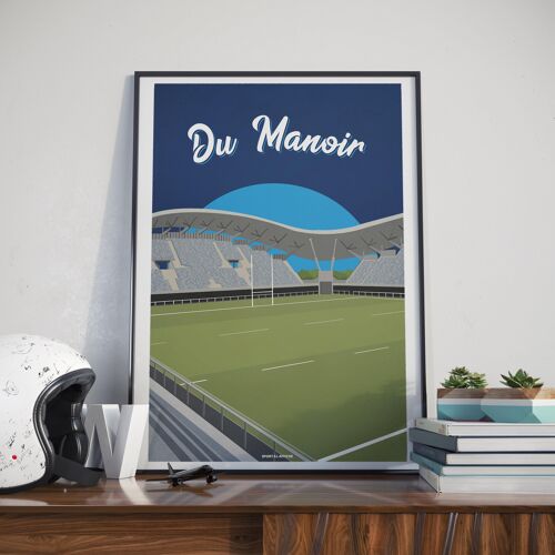 Affiche MONTPELLIER | Stade Yves-du-Manoir - 30 x 40 cm