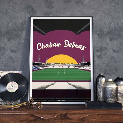 BORDEAUX poster | Chaban-Delmas Stadium - 30 x 40 cm
