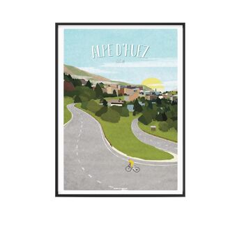 CYCLISME l Affiche Alpe d'Huez Vélo - 30 x 40 cm 4