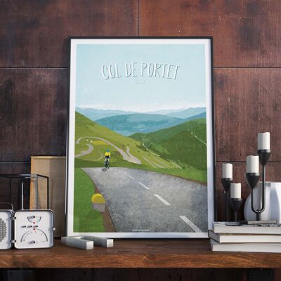 CYCLISME l Affiche Col de Portet - 30 x 40 cm