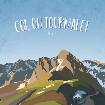 CYCLISME l Affiche Col du Tourmalet Vélo - 40 x 60 cm 4