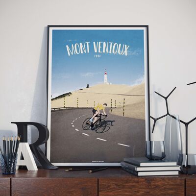 CYCLING l Poster della bicicletta del Mont Ventoux - 30 x 40 cm