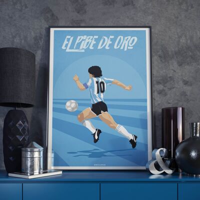 CALCIO l Diego El Pibe de Oro - 30 x 40 cm