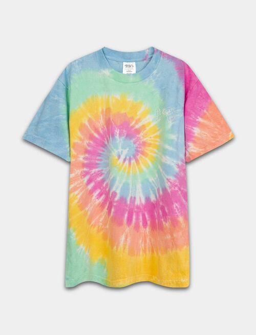 Camiseta Oversized Tie Dye - Rosa