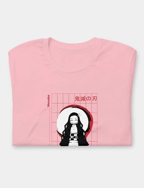 Camiseta Unisex Nezuko Grid_Blanco