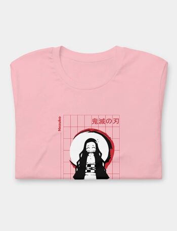 Nezuko Grid T-shirt unisexe_Noir 1
