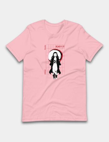 Nezuko Grid T-shirt unisexe_Noir 3