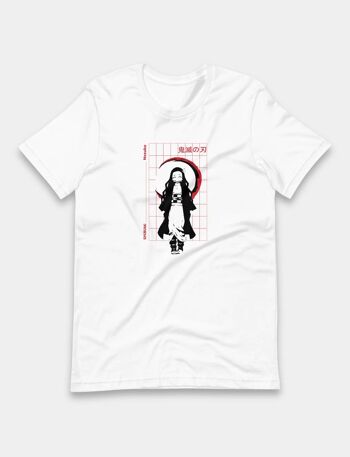 Nezuko Grid T-shirt unisexe_Noir 4